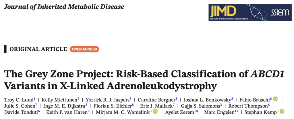 The Grey Zone Project: Risk-Based Classification of ABCD1 Variants in ALD